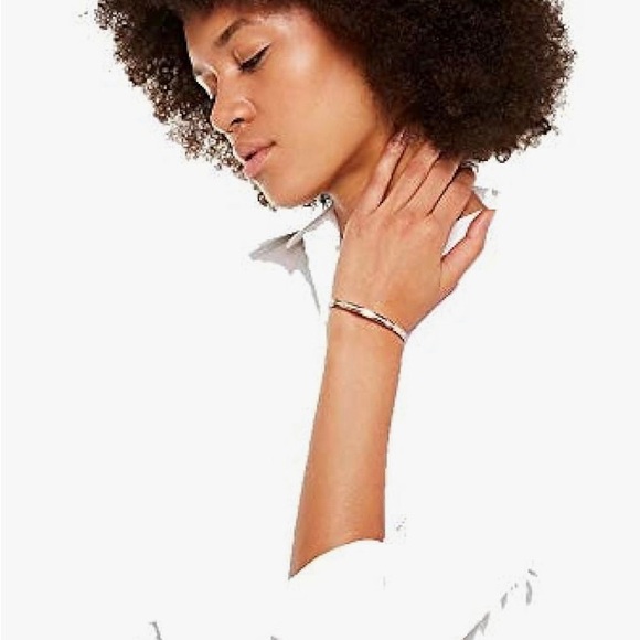 KATE SPADE RING IT UP PAVE BANGLE ROSE GOLD/CLEAR - Picture 1 of 6